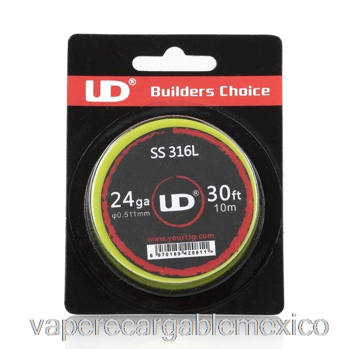 Vape Recargable Ud Youde Alambre De Resistencia 24 Ga - Acero Inoxidable Ss316